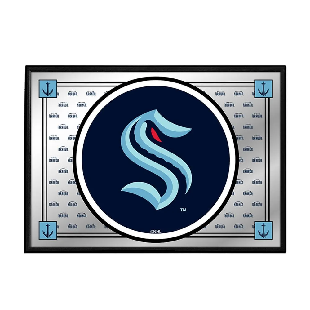 Seattle Kraken: Team Spirit - Framed Mirrored Wall Sign