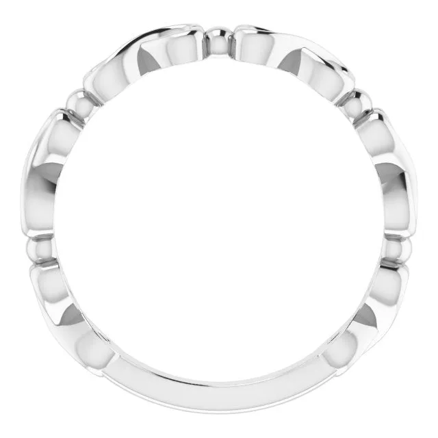 Sterling Silver Infinity-Inspired Heart Ring